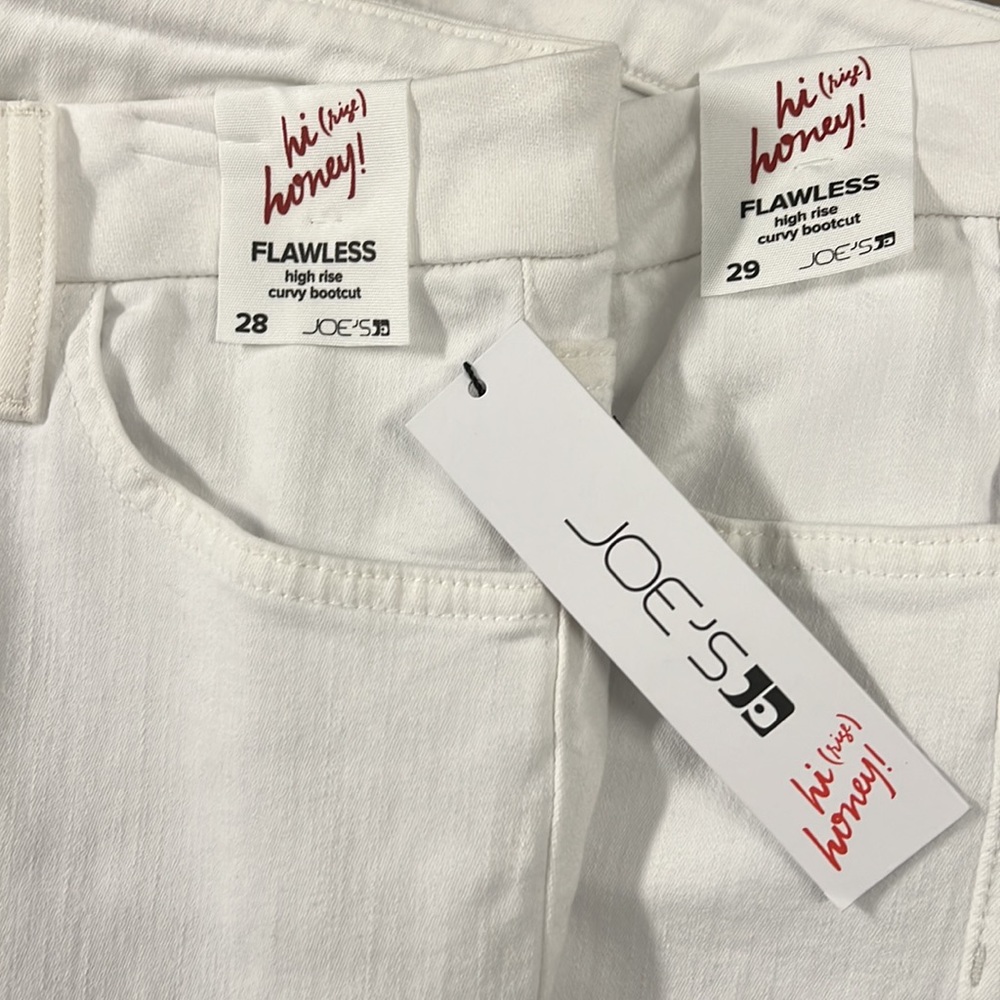 NWT $188 Joe's Hi Honey Flawless Bootcut White Jean  (Bin 19) - Picture 9 of 9